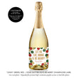 Load image into Gallery viewer, "Leigh" Red, Green + Gold Glitter Dots Be Merry Champagne Labels