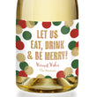 Load image into Gallery viewer, "Leigh" Red, Green + Gold Glitter Dots Be Merry Champagne Labels