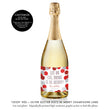 Load image into Gallery viewer, "Leigh" Red + Silver Glitter Dots Be Merry Champagne Labels