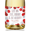 Load image into Gallery viewer, "Leigh" Red + Silver Glitter Dots Be Merry Champagne Labels