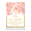 Load image into Gallery viewer, Peonies Blush Pink and Gold Bridal Shower Invitations, featuring a floral design, perfect for a modern wedding shower.