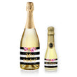 Load image into Gallery viewer, "Mady" Floral + Black Stripe 30th Birthday Champagne Labels