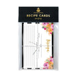 Load image into Gallery viewer, Floral + Stripe Recipe Cards | Mady Black