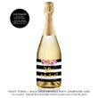 Load image into Gallery viewer, "Mady" Floral + Black Stripe 30th Birthday Champagne Labels