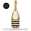 Load image into Gallery viewer, "Mady" Floral + Black Stripe Bachelorette Party Champagne Labels