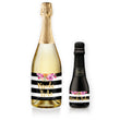 Load image into Gallery viewer, "Mady" Floral + Black Stripe Bachelorette Party Champagne Labels