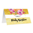 Load image into Gallery viewer, Gold Striped Place Cards with Pink Flowers | Mady