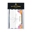 Load image into Gallery viewer, Floral + Stripe Recipe Cards | Mady Navy