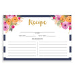 Load image into Gallery viewer, Floral + Stripe Recipe Cards | Mady Navy