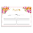 Load image into Gallery viewer, Floral + Stripe Recipe Cards | Mady Pink
