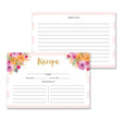 Load image into Gallery viewer, Floral + Stripe Recipe Cards | Mady Pink