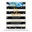 Load image into Gallery viewer, “Mady” Oh Baby Blue Baby Shower Invitation
