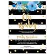 Load image into Gallery viewer, “Mady” Oh Baby Blue Baby Shower Invitation
