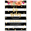 Load image into Gallery viewer, “Mady” Oh Baby Coral Baby Shower Invitation