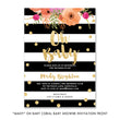 Load image into Gallery viewer, “Mady” Oh Baby Coral Baby Shower Invitation