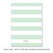 Load image into Gallery viewer, "Mady" Mint + White Stripe Baby Shower Invitation