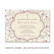 Load image into Gallery viewer, "Meredith" Lavender + Gray Baptism Invitation