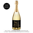 Load image into Gallery viewer, "Mila" Black + Gold Bridal Shower Champagne Labels