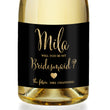 Load image into Gallery viewer, "Mila" Black + Gold Bridesmaid Proposal Champagne Labels