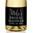 Load image into Gallery viewer, "Mila" Black + Silver Bridal Shower Champagne Labels