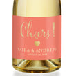 Load image into Gallery viewer, "Mila" Coral + Gold Engagement Champagne Labels