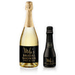 Load image into Gallery viewer, "Mila" Black + Gold Bridal Shower Champagne Labels