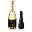 Load image into Gallery viewer, "Mila" Black + Gold Bridesmaid Proposal Champagne Labels