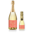 Load image into Gallery viewer, "Mila" Coral + Gold Engagement Champagne Labels
