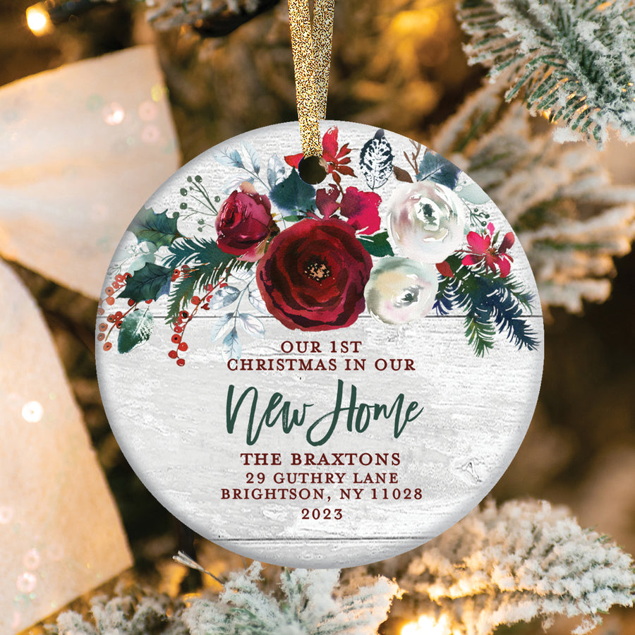 1st Christmas New Home Ornament, Personalized | 393