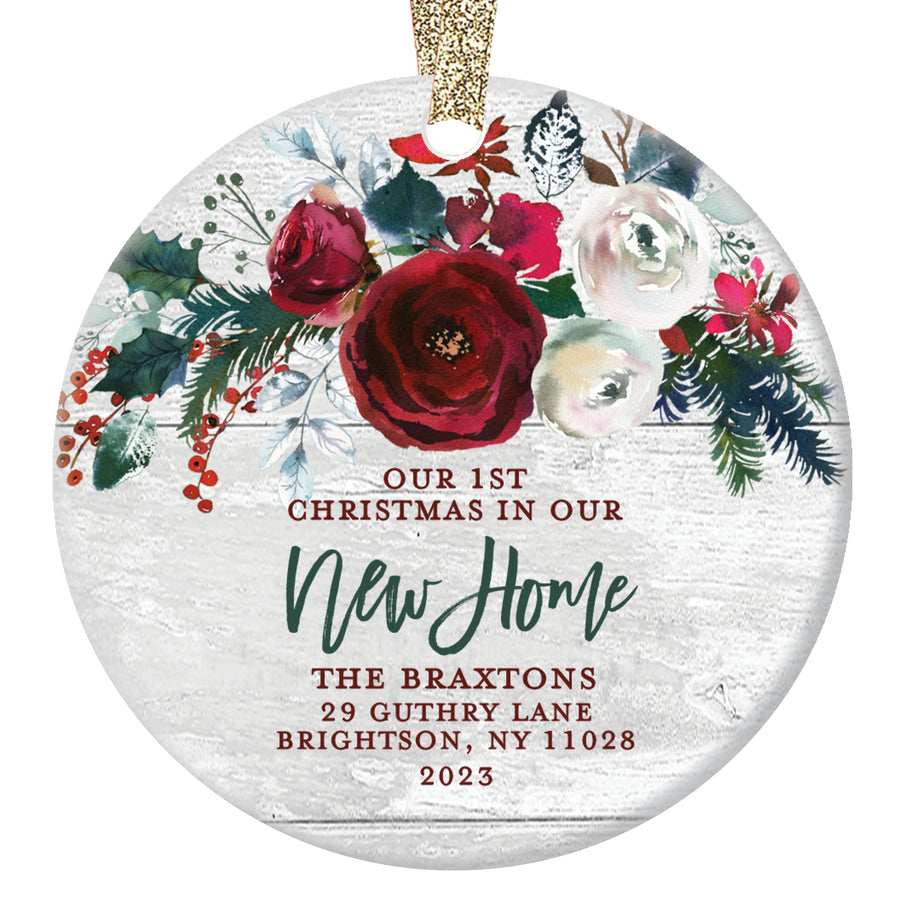 1st Christmas New Home Ornament, Personalized | 393