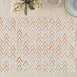 Load image into Gallery viewer, Orange Watercolor Chevron Print Paper Placemats by Digibuddha