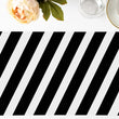 Load image into Gallery viewer, Black and White Striped Paper Placemats by Digibuddha