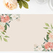 Load image into Gallery viewer, Spring Peach Paper Placemats Dinner Party for Bridal Shower by Digibuddha