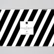 Load image into Gallery viewer, Black and White Striped Paper Placemats by Digibuddha