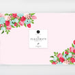 Load image into Gallery viewer, Pink blue bloom roses paper placemats, perfect for modern table setting and chic outdoor dining decor, by Digibuddha.