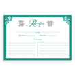 Load image into Gallery viewer, Floral Recipe Cards | Priscilla Teal