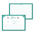 Load image into Gallery viewer, Floral Recipe Cards | Priscilla Teal