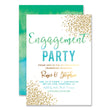 Load image into Gallery viewer, "Rosie" Green Blue Ombre Engagement Party Invitation