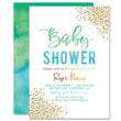 Load image into Gallery viewer, "Rosie" Green Blue Ombre Baby Shower Invitation