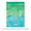 Load image into Gallery viewer, "Rosie" Green Blue Ombre Baby Shower Invitation