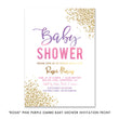 Load image into Gallery viewer, "Rosie" Pink Purple Ombre Baby Shower Invitation