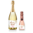 Load image into Gallery viewer, "Rosie" Woodgrain Pink Bridal Shower Champagne Labels