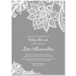 Load image into Gallery viewer, “Siri” Lace + Gray Baby Shower Invitation