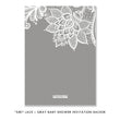 Load image into Gallery viewer, “Siri” Lace + Gray Baby Shower Invitation