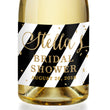 Load image into Gallery viewer, "Stella" Black Stripe + Gold Bridal Shower Champagne Labels