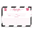 Load image into Gallery viewer, Glitter + Stripe Recipe Cards | Stella Black Fuchsia