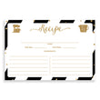 Load image into Gallery viewer, Glitter + Stripe Recipe Cards |  Stella Black Gold