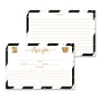 Load image into Gallery viewer, Glitter + Stripe Recipe Cards |  Stella Black Gold