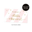 Load image into Gallery viewer, Blush Pink Place Cards with Gold Glitter | Stella