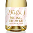 Load image into Gallery viewer, "Stella" Pink Stripe + Gold Bridal Shower Champagne Labels